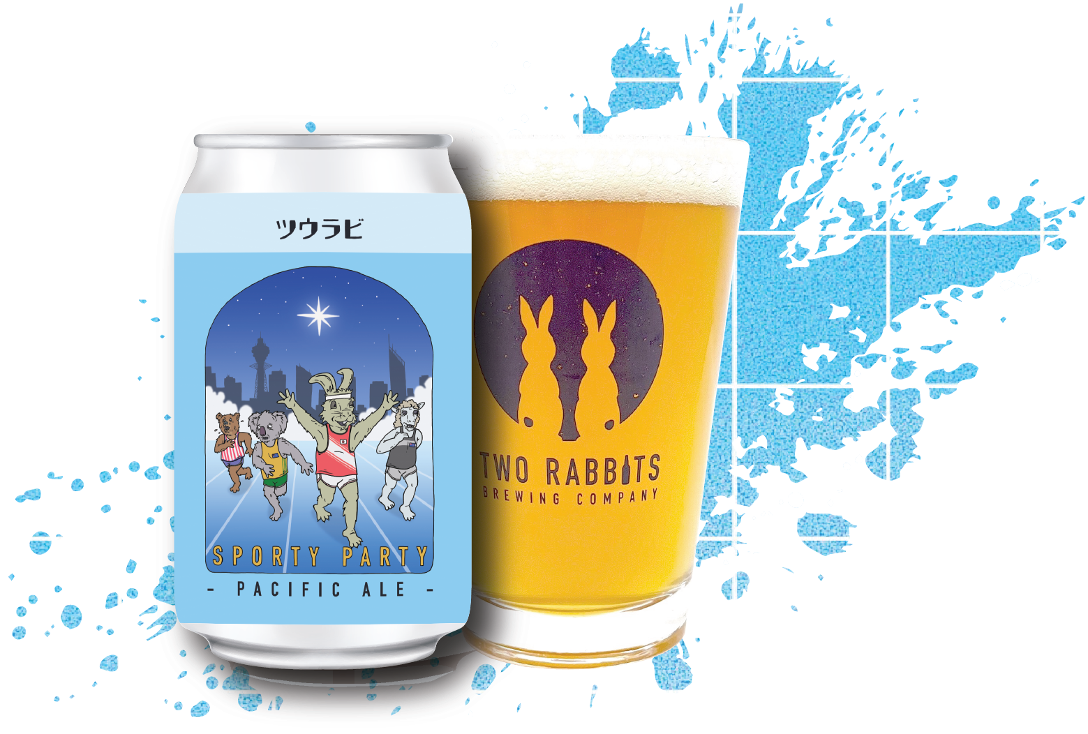 ツウラビ SPORTY PARTY (パシフィック エール） – TWO RABBITS BREWING